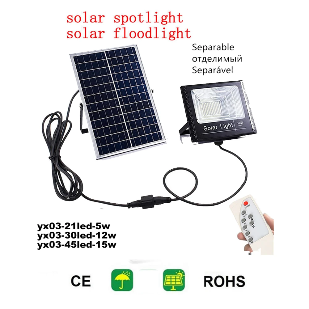 Водонепроницаемый светодиодный светильник на солнечной батарее садовый уличный