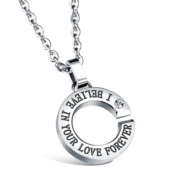 LOOKER открытый круглый дизайн пара кулон ожерелье День Святого Валентина/помолвка