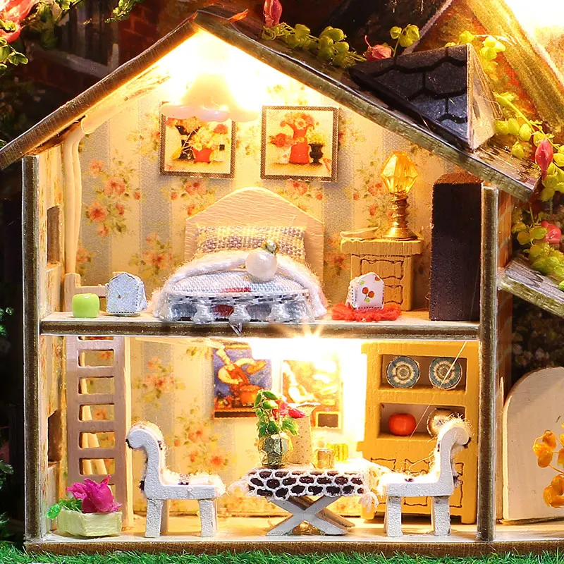

Creative Mini Doll House Furniture Box Theater DIY Dollhouse Model Miniature Wooden Toys For Children Birthdays Gifts