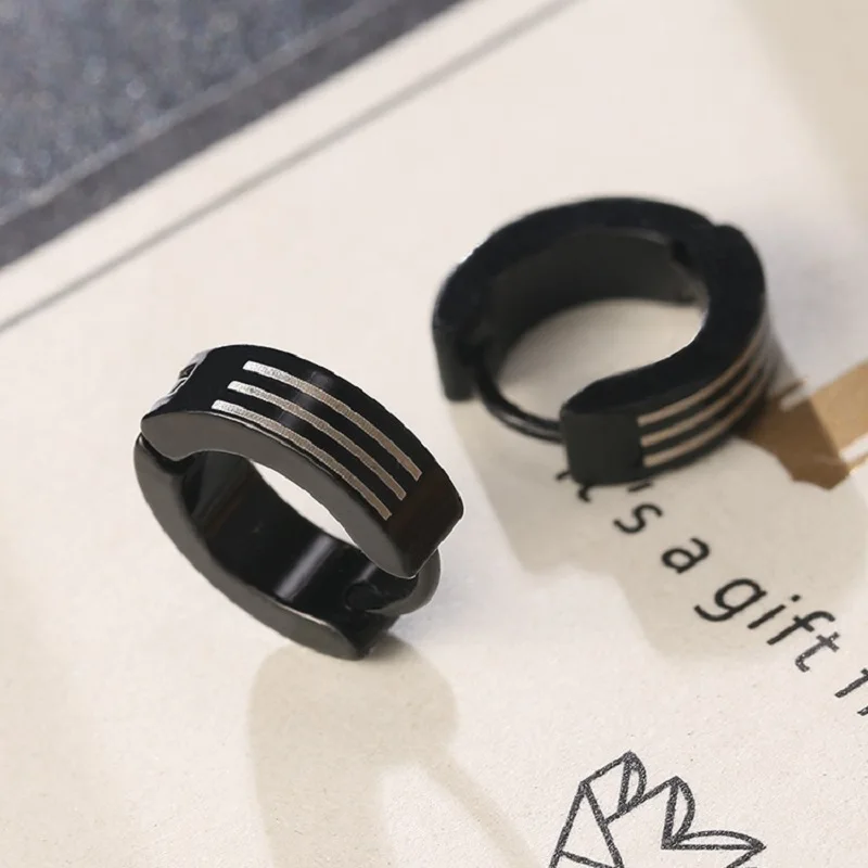 Серьги-кольца из нержавеющей стали для мужчин и женщин маленькие простые