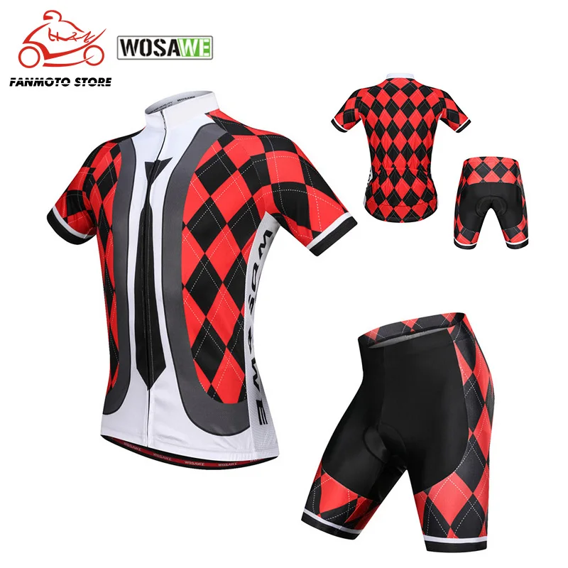 WOSAWE летняя мотоциклетная одежда велосипедная форма мужская с коротким рукавом