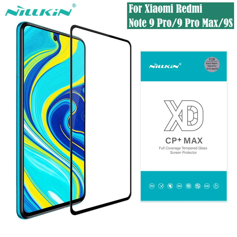 

For Xiaomi Redmi Note 9 Pro Max Note 9S Tempered Glass Nillkin XD CP+MAX Anti-Explosion Full Screen Protector Redmi Note 9 Pro