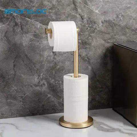 Золотистый держатель для туалетной бумаги Smartloc из нержавеющей стали, держатель для бумажных полотенец, кухонный держатель для бумаги, подставка для туалетной бумаги для ванной комнаты