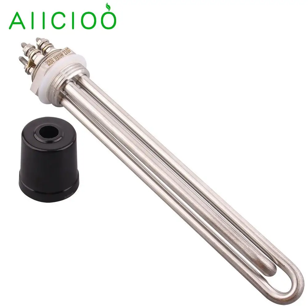 

220 В Электрический трубчатый водонагреватель DN25/1 дюймовый нагревательный элемент 304 нержавеющая сталь 1000 Вт