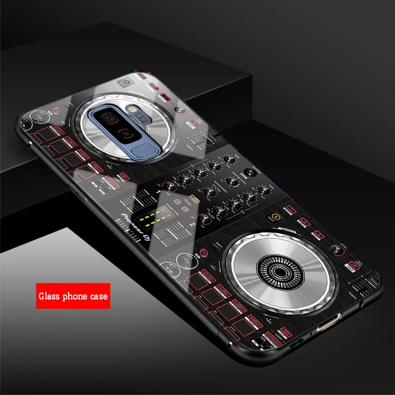 Ddj диджеев для samsung Galaxy NOTE 8 9 S8 S9 S10 плюс A6 A6S A8 A8P J6 J8 закаленное Стекло чехол для телефона