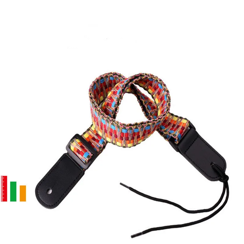 Гитарный ремешок для укулеле в национальном стиле цветные регулируемые ремешки
