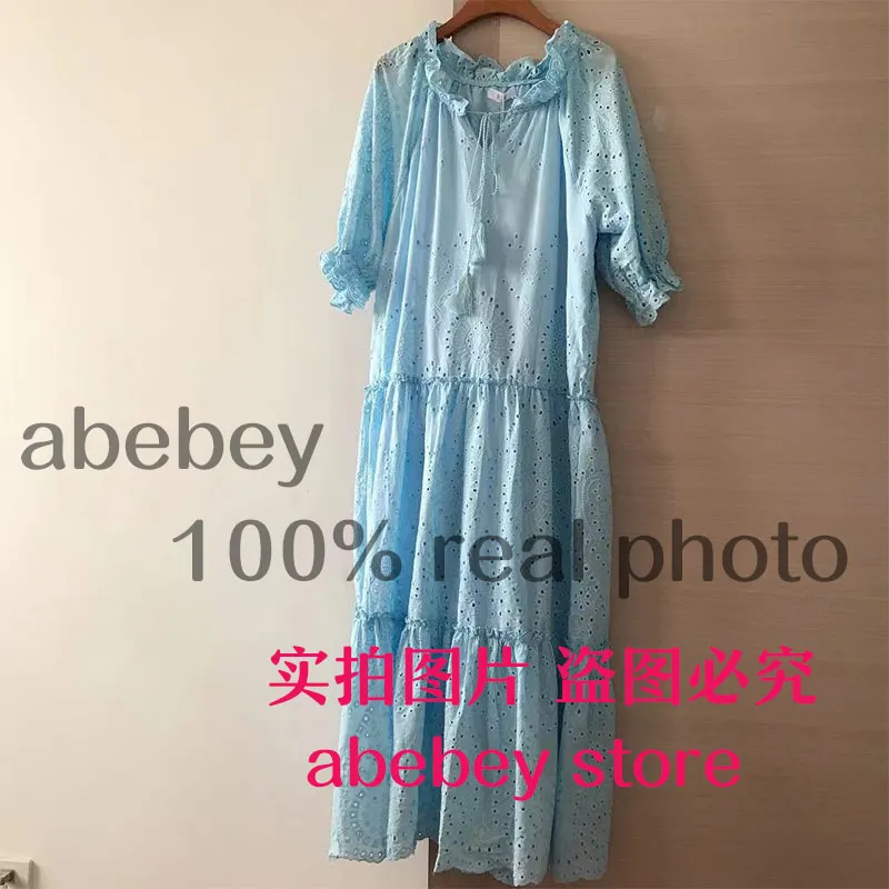 

Fairy Dress Hollow Embroidered White Dress Women's Summer Slim Holiday Dress