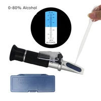 handheld alcohol refractometer 0 80 vv hydrometer refractometer for alcohol moonshine concentration atc spirits tester