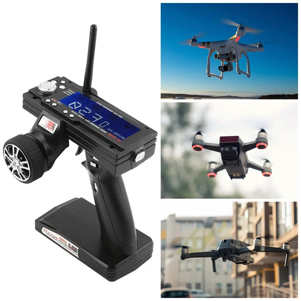2,4G 3CH FS-GT3B RC лодка/Автомобильный контроллер ружья передатчик и приемник для радиоуправляемых моделей Высокая чувствительность с светодиодный экраном