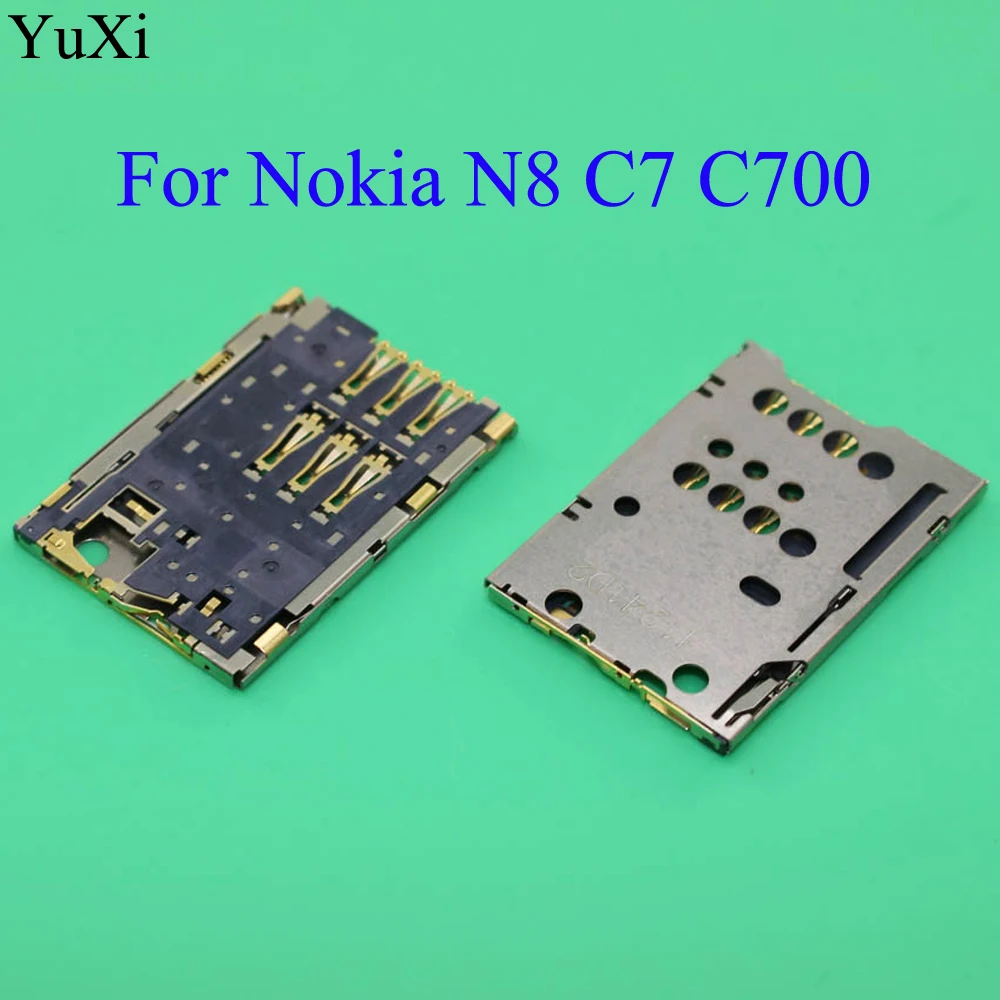 

YuXi Sim Card Reader Holder Tray Slot Socket Connector Replacement For Nokia N8 C7 C700