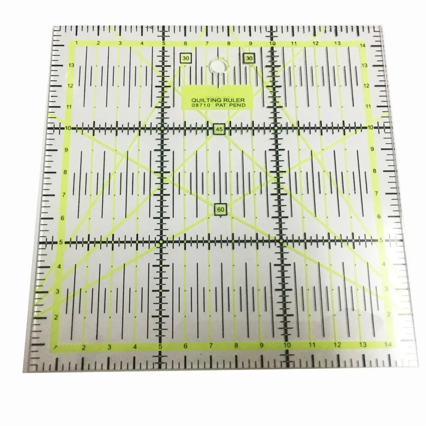 

New Rulers 1pcs Home Garden Arts Crafts Sewing Needle Arts Craft Sewing Tools Accessory 15 * 15cm *0.3cm Patchwork Ruler 08710