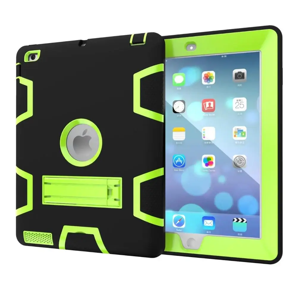 2 Противоударный сверхпрочный чехол для iPad 2/3/4 Гибридный армированный PC резиновый силиконовый чехол с подставкой для iPad 4 3 2 чехол противоударный - Цвет: 2