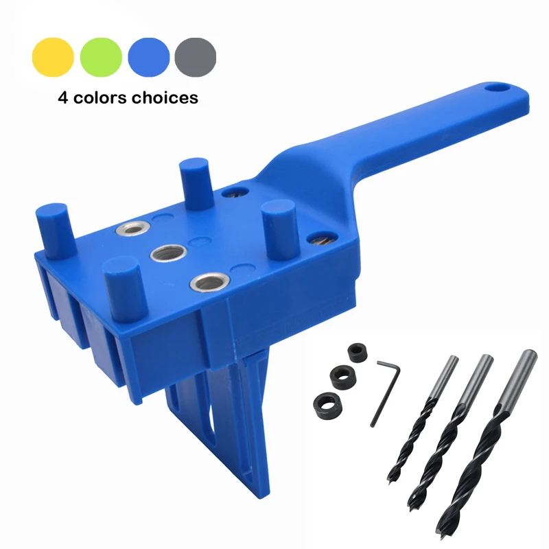 6/8/10mm Drill Bit Handheld Wood working position Dowel Jig  Drilling Doweling Hole Saw Drills Guide Hole Locator For Carpentry