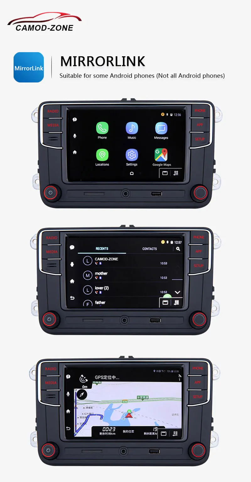 Android Авто Noname RCD330 Plus RCD330G Carplay Автомагнитола MIB 6RD 035 187B для VW Golf 5 6 Jetta MK5 MK6 CC Tiguan Passat Polo