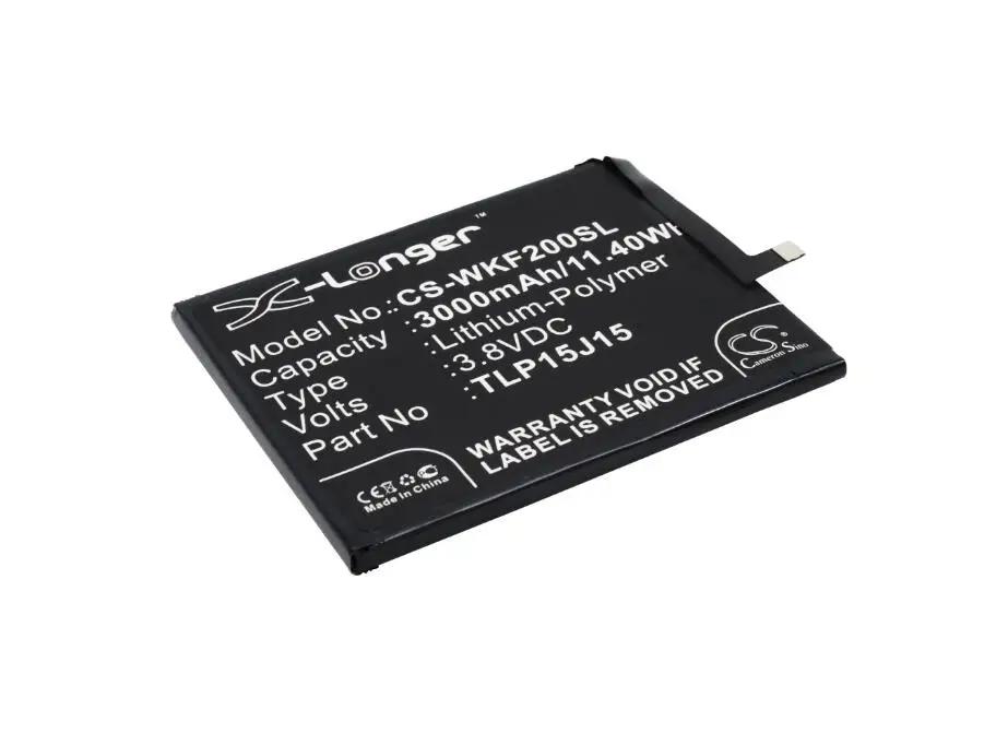 

CameronSino for WIKO FEVER Fever 4G TLP15J15 TLP15J30 TLP15L27 TLP16F14 battery