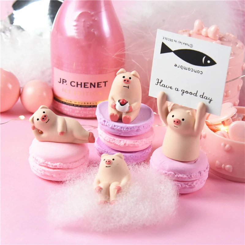 Милая Детская кукла в виде свиньи Свадебный Топпер для торта и капкейка