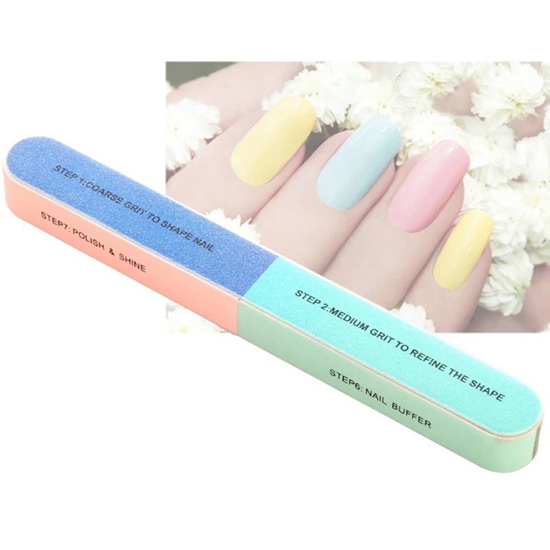 

6 Sided Nail File Buffer Shiner Sanding Surface Fingernails Toes Polishing Manicure Pedicure Tools