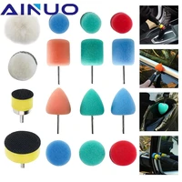 22pcs buffing waxing polishing sponge pads kit set car wheel hub polish buffing shank waxing foam polisher