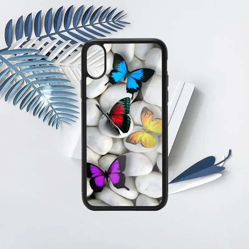 

Beautiful Butterfly fahsion art pattern luxury brand Phone Case PC for iPhone 11 12 pro XS MAX 8 7 6 6S Plus X 5S SE 2020 XR