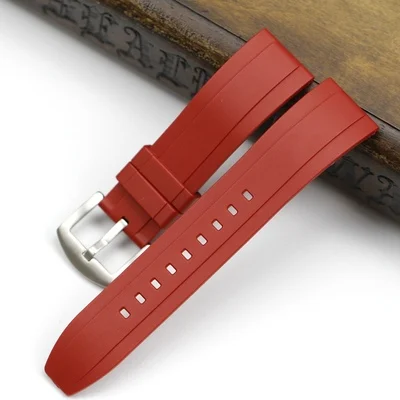 Red Silver buckle MERJUST 18 мм 20 мм 22 мм 24 мм ремешок Nato из натуральной кожи черный коричневый хаки ремешок для часов zulu браслет для DW Timex - Цвет ремешка: Red Silver buckle