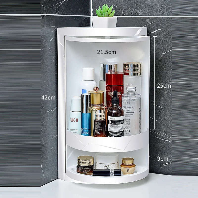 Бытовой стеллаж вращающийся на присоске настенного типа раковина для ванной