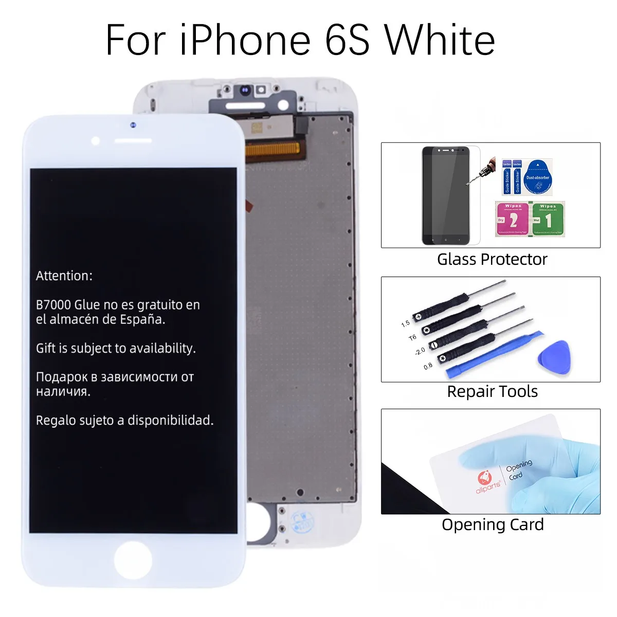 for iPhone 6S White AAA OEM Дисплей для iPhone 6S LCD в сборе с тачскрином на рамке для iPhone 6 6S Plus Дисплей LCD черный белый - Цвет: for iPhone 6S White