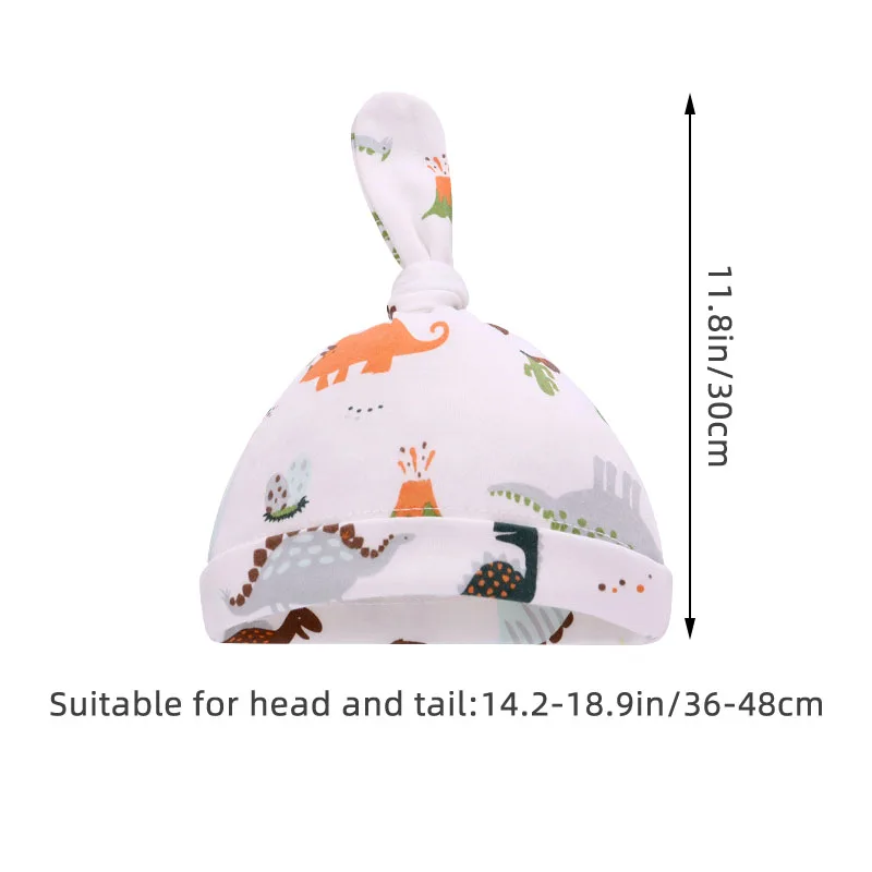 3 шт./лот детская Шапка-бини с мультяшным принтом для новорожденных девочек и