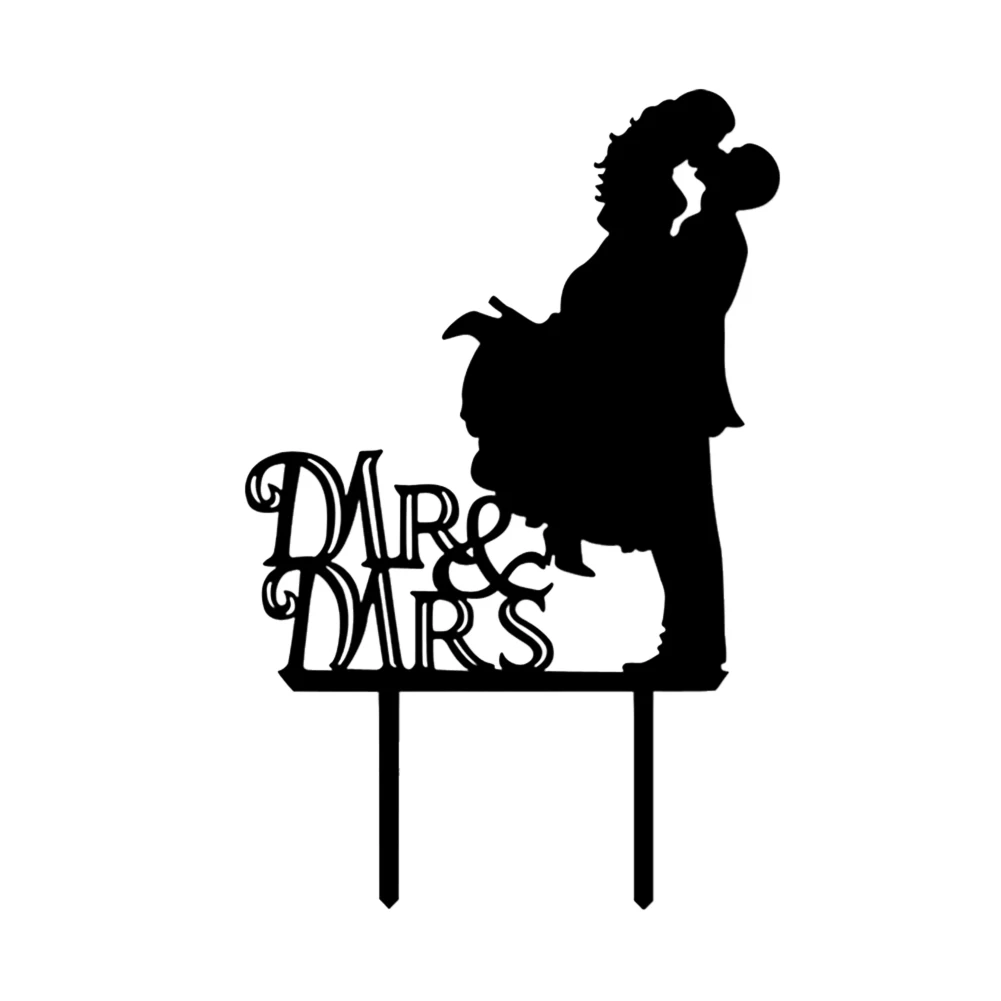 Забавный Топпер для свадебного торта невесты и жениха акриловый с буквенным