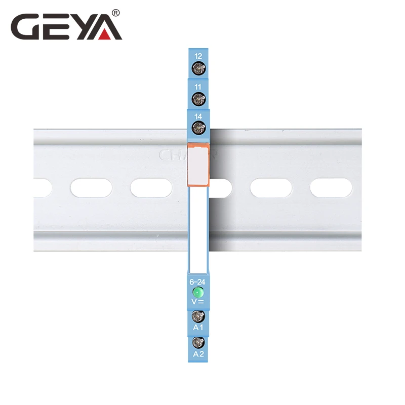 Узкое реле GEYA FY 41F 1 Din Rail защитная цепь модуля 6 А 12 В постоянного тока/переменного