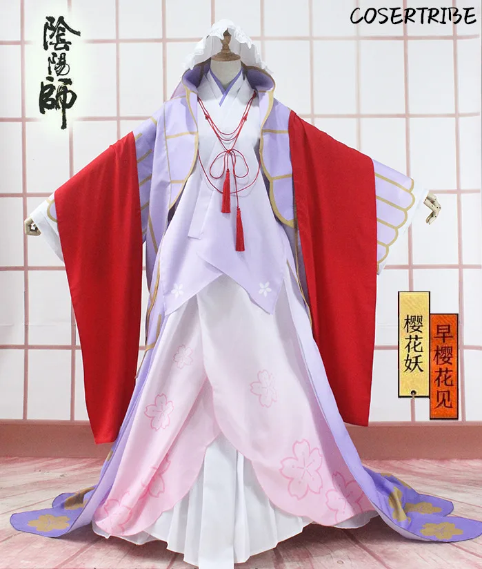 [Customize] Game Onmyoji SR Sakura Gorgeou Ying Huayao Kimono Cosplay Costume For Women Halloween Carnival Free shipping New - Цвет: Sakura