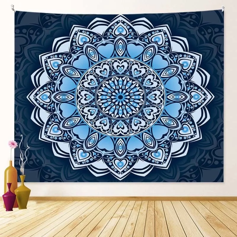 

HY Mandala Indian Tapestry Bohemia Sandy Beach Throw Rug Blanket Camping Tent Travel Mattress Bohemian Tapestries Decoration