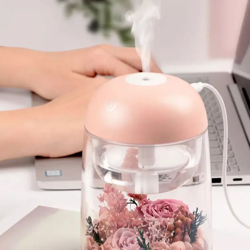 Preço Youpin Portátil Mini Umidificador De Ar 180ml Eterna Rosa Colorido Luzes Usb De Carregamento Para Casa Escritório Purificador De Ar Difusor Da Névoa