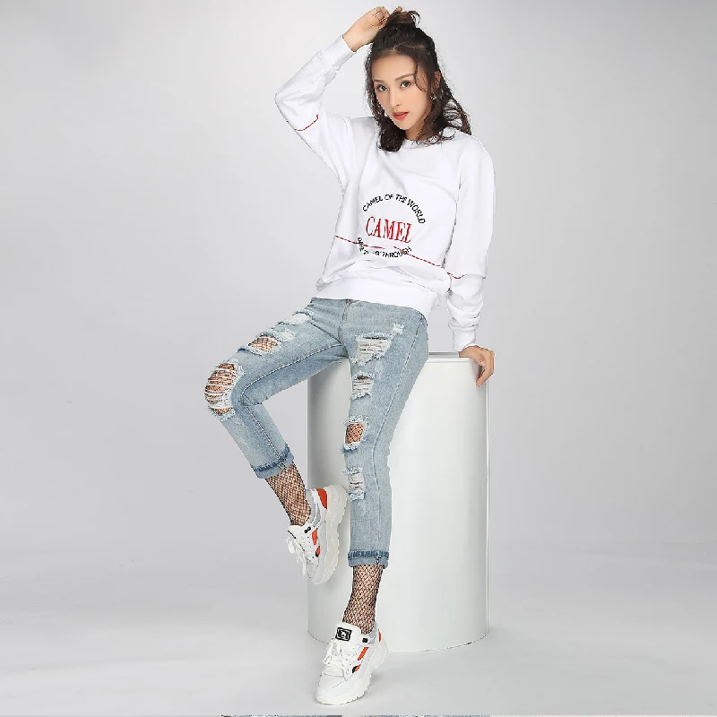 

CAMEL Yoga clothes Tops Sports Sweaters Women's Long-sleeve Round Neck Loose Casual Wear Fitness Running Jacket Pullovers