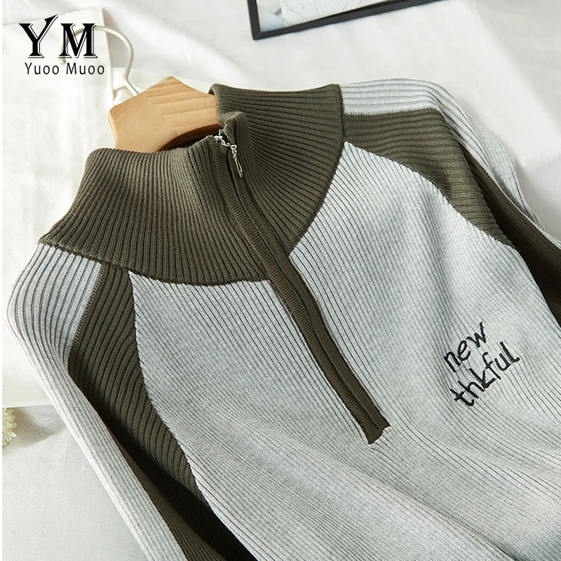 YuooMuoo Ins Мода 2019 осень повседневное корейское женское платье с вышитыми буквами