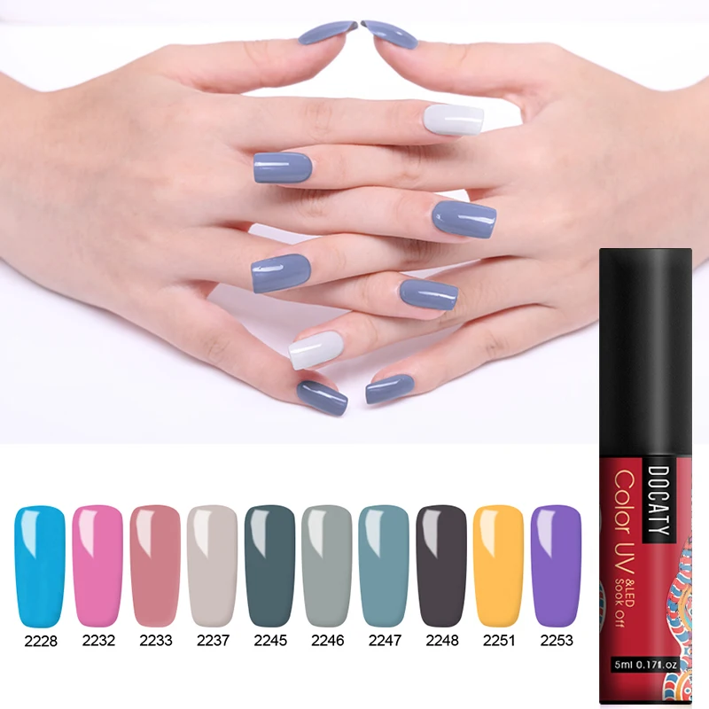 Docaty Lucky Гель лак для ногтей замачивающийся полуперманентный телесного цвета 5 мл