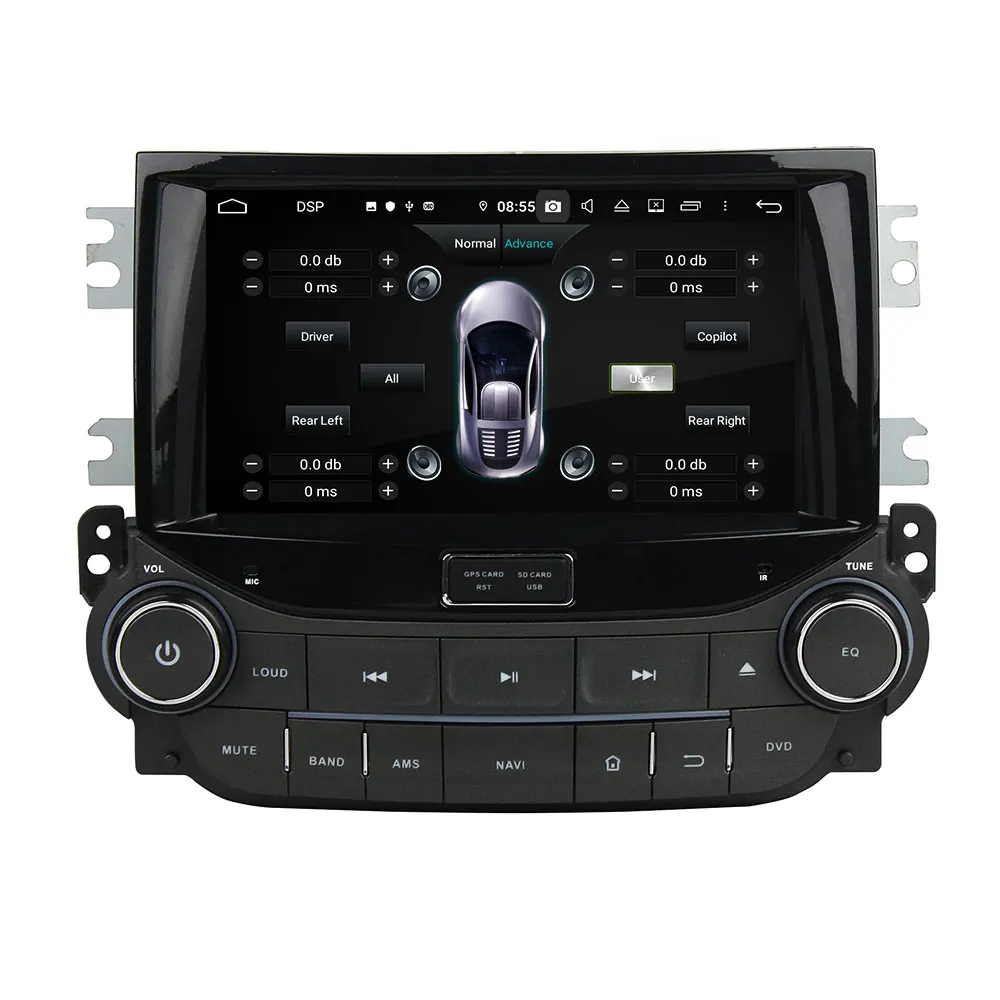 DVD-плеер Автомобильный 8 дюймов 2 Din 6 ядер PX6 Android 9 0 для Chevrolet Malibu 2015 аудио радио