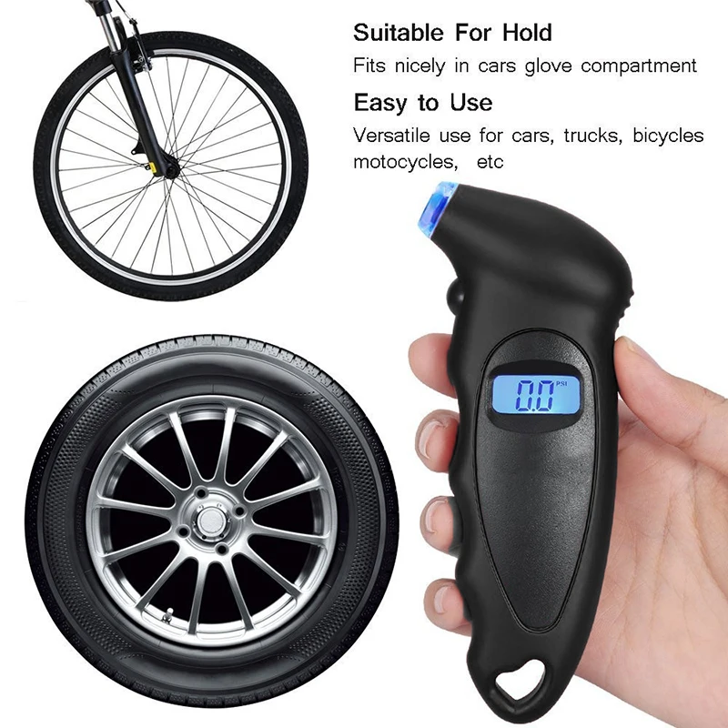 Манометр для шин 0-150 PSI подсветка Высокоточный цифровой контроль давления в шинах