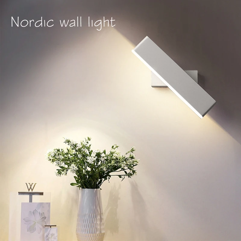 

Modern Led Cross Wall Backlight Creative 360 Degree Rotation Background Stairs Lighting Bedroom Bedside Reading Lamp
