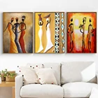 Африканские женские модульный Плакаты скандинавский HD с принтом классические настенные современного искусства холст картины Картины, художественное украшение для дома, рамка отсутствует