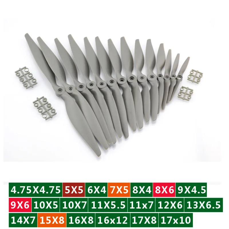 Оптовая продажа! Новый набор 10 шт./лот Apc propeller knife horse paddle(14X7 13X6.5 12X6 11X5.5 10X7 8X6 8X4 7X5 6X4