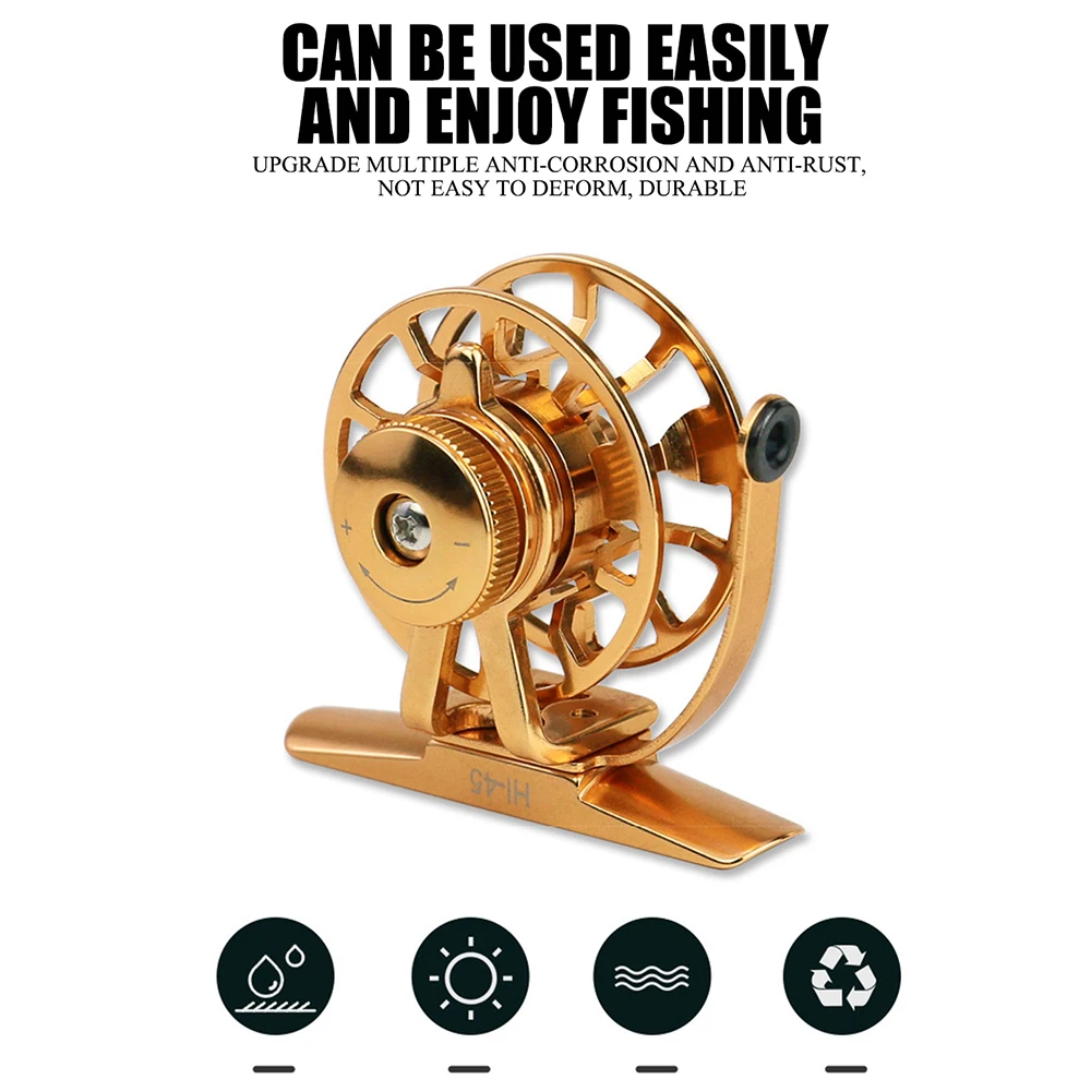 

Winter Fishing Reel 45mm/55mm Lightweight Alloy Wheel Left/Right Hand Ice Fly Fishing Coil Pike Pesca Fishing Accessories