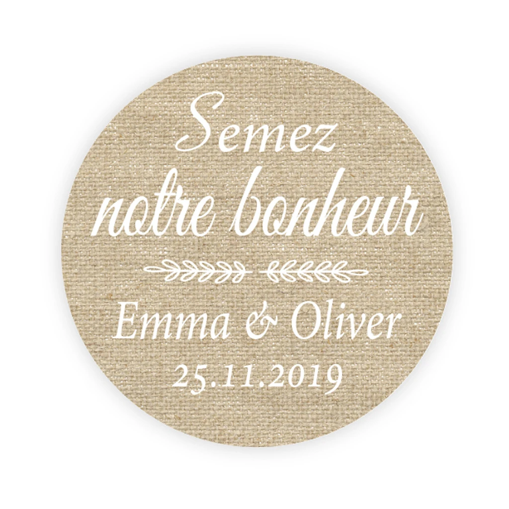 DouxArt 100 штук наклейки персонализированные свадебные сувениры 4 см белье сделают