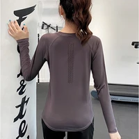 f dyraa sports yoga tops fitness womens t shirts long sleeve workout running tops sportwear tees breathable gym shirt quick dry