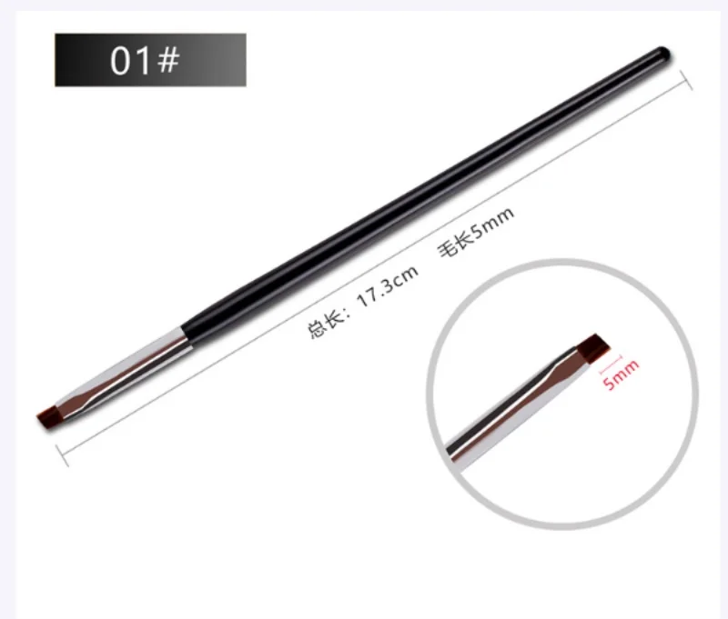 Кисть для ногтей 5 палочек черный стержень набор кистей фототерапии ручек/500 |