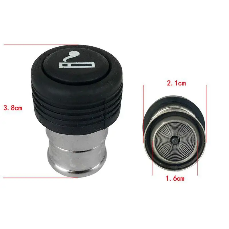 1 шт. Запасная кнопка для зажигалки автомобиля 12V с подогревателем в стиле аксессуаров для автомобилей.