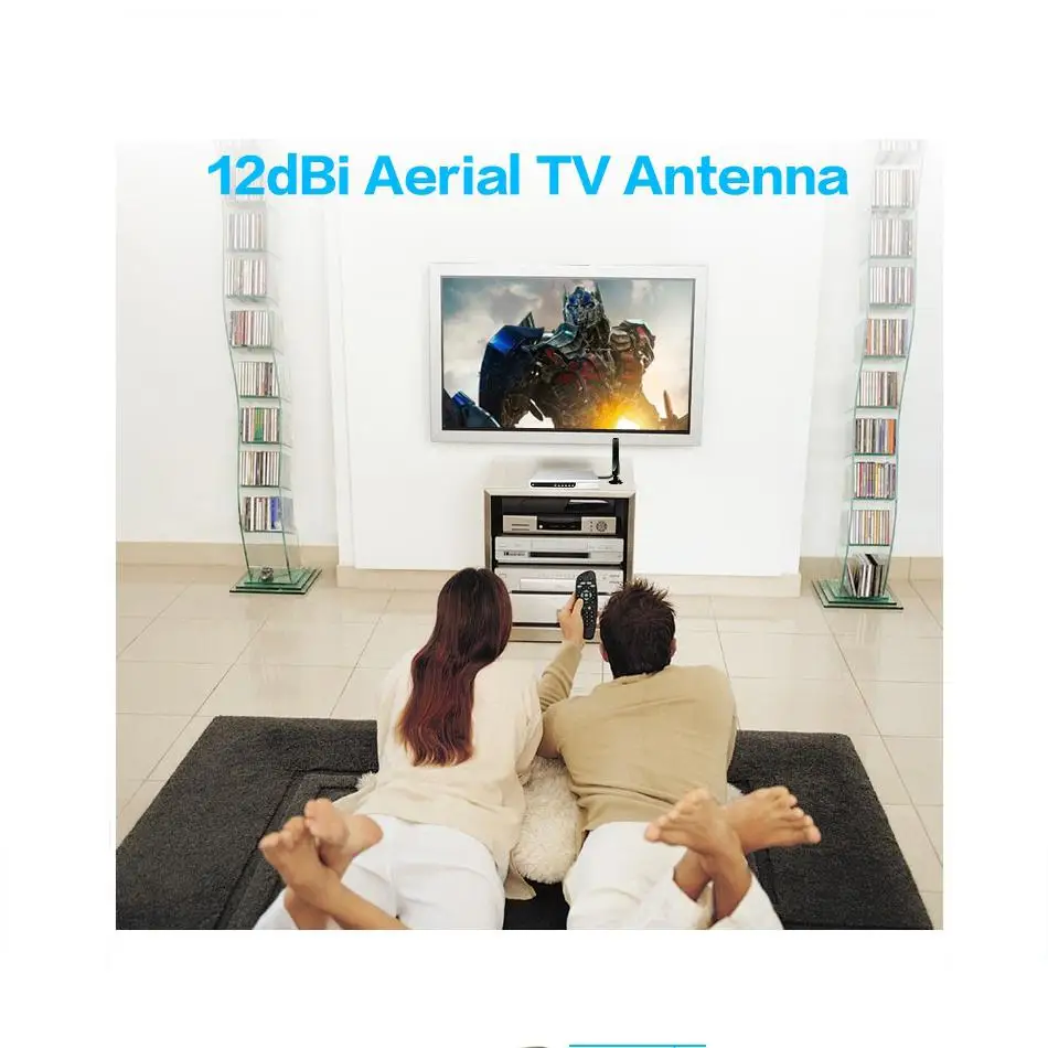 12dBi ТВ антенна для DVB T TV HD Digital Freeview коаксиальный штекер Разъем Антенна