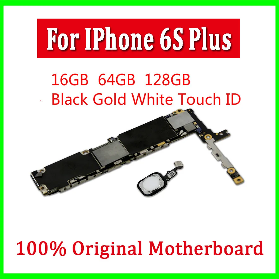 16 Гб/64 Гб/128 ГБ для iphone 6s plus материнская плата с Touch ID разблокированная Plus