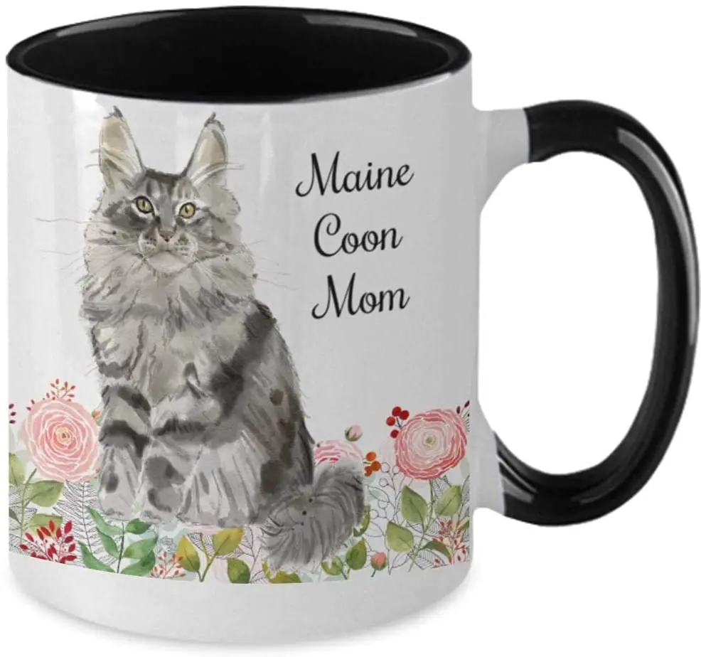 Кофейная кружка для мамы из мейн-енота два тона подарок | Дом и сад