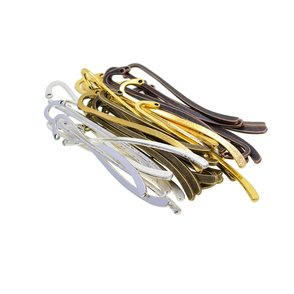 24 шт. разных цветов классические простые закладки из сплава металла пустое