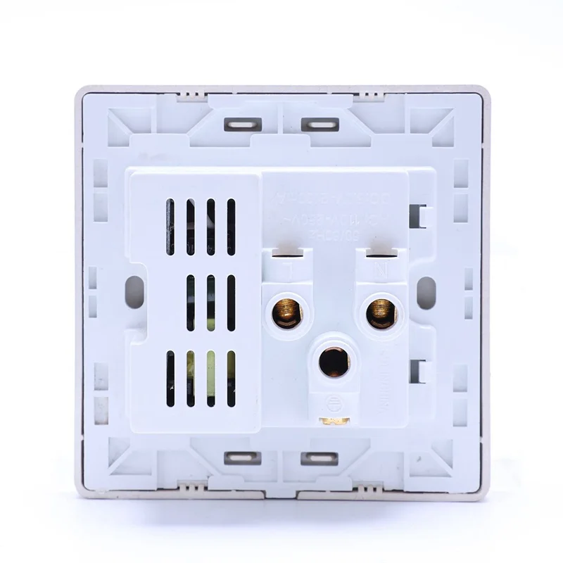 Настенный Электрический 10A универсальную пробку Лицевая панель розетка двойная